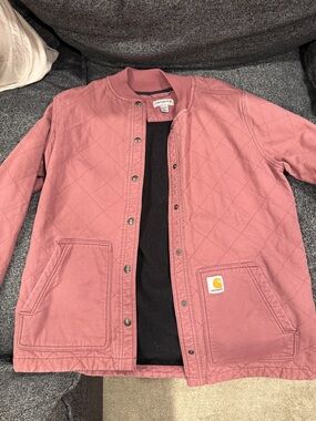 Carhartt Dusty Rose Quilted Snap-Front Jacket